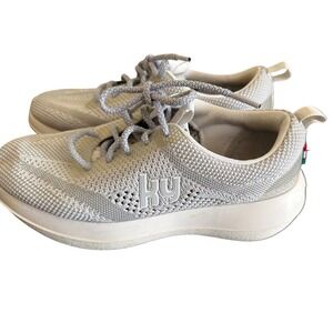Kybun Biel Women Silver Grey Knit Walking Sneakers Swiss Tech Italy 39 Sz 8.5